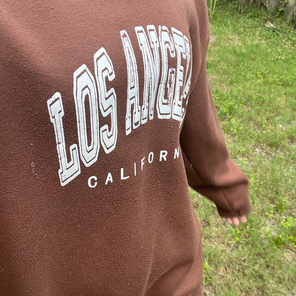 brown crewneck
